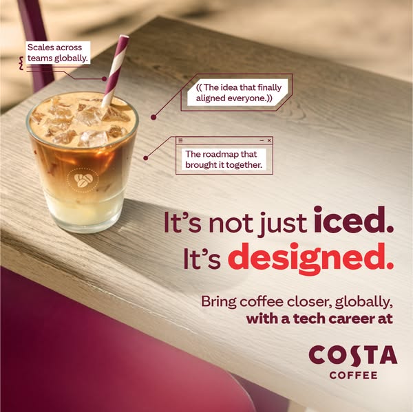 Costa Coffee Meta ad example started 2026-07-14: Design better journeys at Costa.