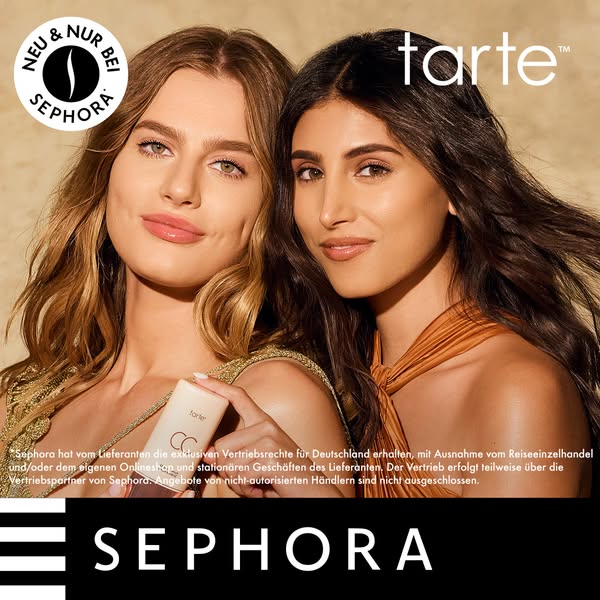 SEPHORA Meta ad example started 2026-07-03: Tarte CC Tinted Serum, Tarte CC Tinted Serum, Tarte CC Tinted Serum, Tarte CC Tinted Serum