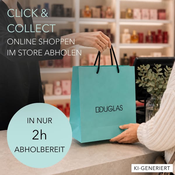 Douglas Cosmetics Meta ad example started 2026-08-19: Douglas Click & Collect, Douglas Click & Collect, Douglas Click & Collect, Douglas Click & Collect, Douglas Click & Collect