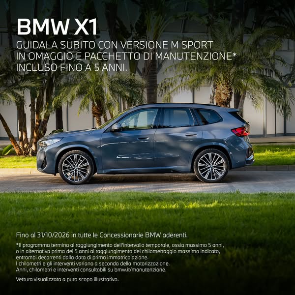 BMW Italia Meta ad przykład rozpoczęty 2026-09-11: BMW X1, BMW X1