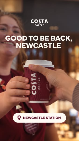 Costa Coffee Meta ad ejemplo iniciado 2026-09-30: Good to Be Back, Newcastle