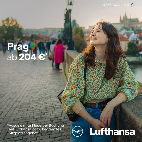 Lufthansa Meta ad example started 2026-07-15: Yes zu Skopje, Yes zu Riga, Yes zu Marseille, Yes zu Istanbul, Yes zu Sevilla, Yes zu Prag