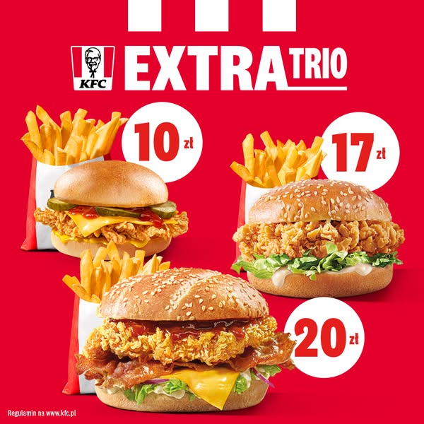 KFC Meta ad example started 2026-06-17: Extra oferta w extra cenie, Extra oferta w extra cenie, Extra oferta w extra cenie
