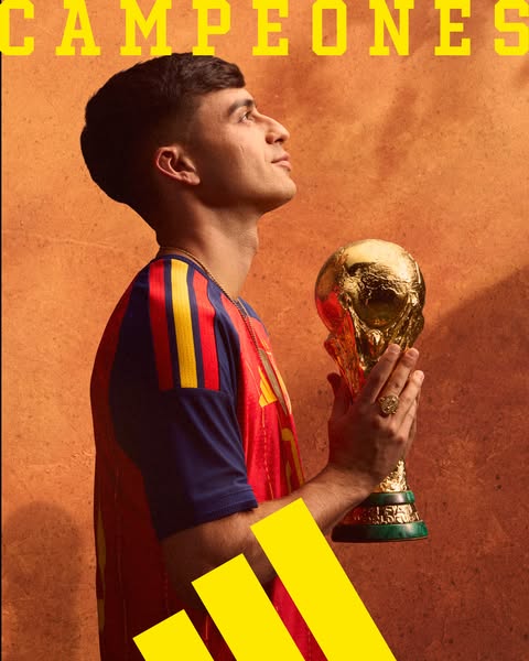 adidas Meta ad example started 2026-07-22: CAMPEONES DEL MUNDO, CAMPEONES DEL MUNDO, CAMPEONES DEL MUNDO
