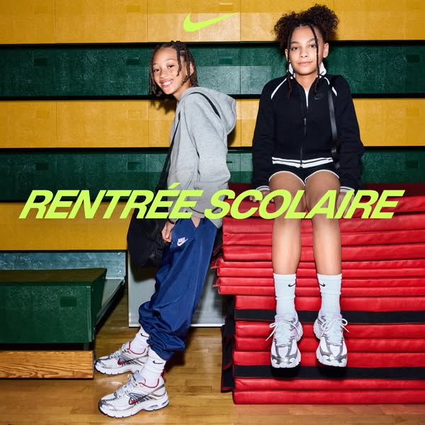 Nike Meta ad przykład rozpoczęty 2026-08-04: Tout pour la rentr&eacute;e, Tout pour la rentr&eacute;e, Tout pour la rentr&eacute;e