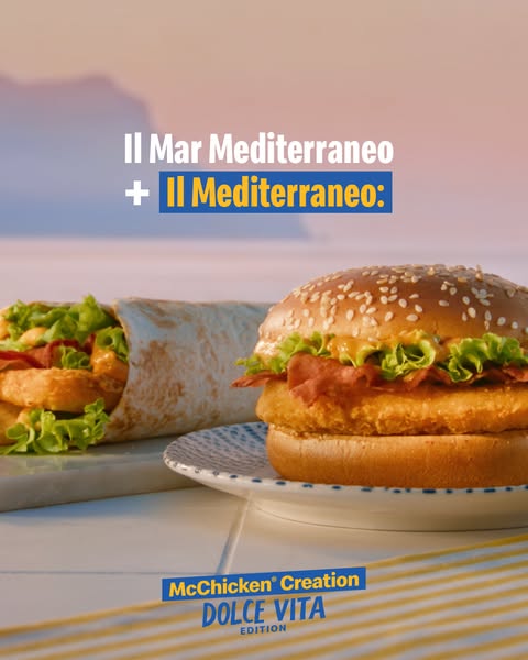 McDonald's Meta ad example started 2026-08-19: McChicken&reg; Il Mediterraneo., McChicken&reg; Il Mediterraneo.