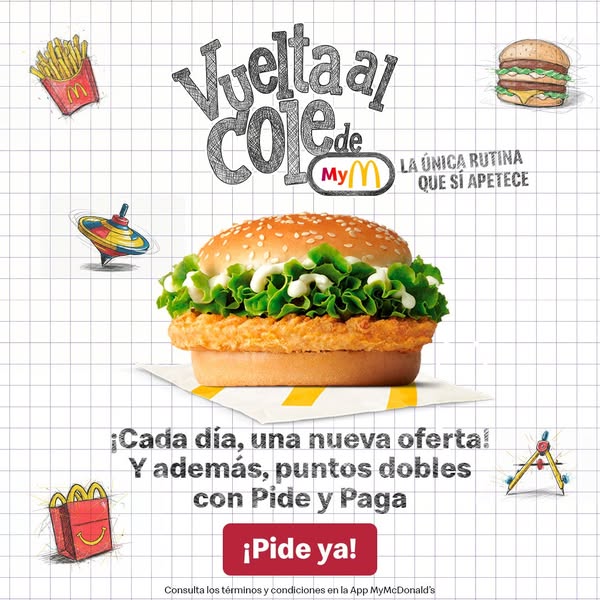 McDonald's Meta ad example started 2026-08-31: Tu vuelta al cole favorita, Tu vuelta al cole favorita