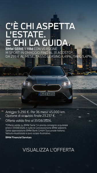 BMW Italia Meta ad example started 2026-07-09: BMW Serie 1, BMW Serie 1