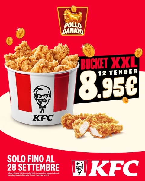 KFC Meta ad przykład rozpoczęty 2026-09-03: Ecco un Duo Crunchy Crunchy!, Ecco un Duo Crunchy Crunchy!, POV: non hai mai visto cos&igrave; tanto pollo., POV: non hai mai visto cos&igrave; tanto pollo.