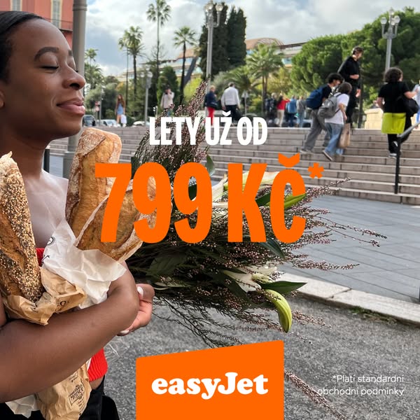 easyJet Meta ad example started 2026-07-29: Lety od 799 Kč*, Lety od 799 Kč*, Lety od 799 Kč*, Lety od 799 Kč*, Lety od 799 Kč*, Lety od 799 Kč*, Lety od 799 Kč*, Lety od 799 Kč*, Lety od 799 Kč*