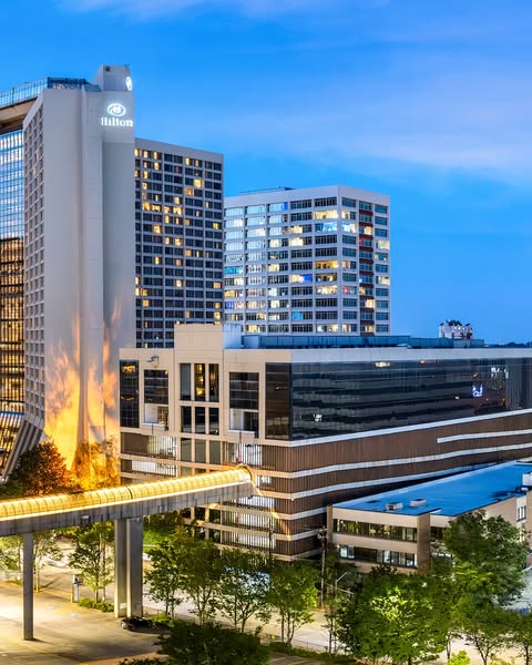 Hilton Meta ad example started 2026-06-30: Hilton Atlanta, Signia by Hilton Atlanta Georgia World Congress Center, Conrad Nashville, Embassy Suites by Hilton Nashville Downtown, Bankers Alley Hotel Nashville Tapestry Collection by Hilton, Graduate by Hilton Nashville