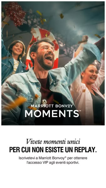 Marriott Bonvoy Meta ad example started 2026-07-28: Iscrivetevi gratuitamente a Marriott Bonvoy®, Iscrivetevi gratuitamente a Marriott Bonvoy®, Iscrivetevi gratuitamente a Marriott Bonvoy®
