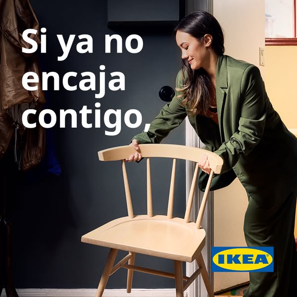 IKEA Meta ad example started 2026-07-16: Vende tus muebles IKEA, Lo que no usas,, otro está buscando., Publícalo en IKEA, y dale otra vida, Descubre el mercado online de segunda mano IKEA