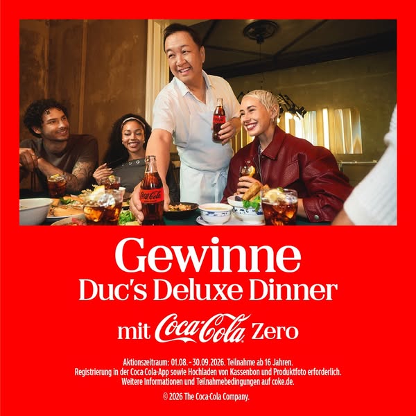 Coca-Cola Meta ad exemple commenc&eacute; 2026-08-25: Schmeckt noch besser mit Coke Zero, Schmeckt noch besser mit Coke Zero, Schmeckt noch besser mit Coke Zero