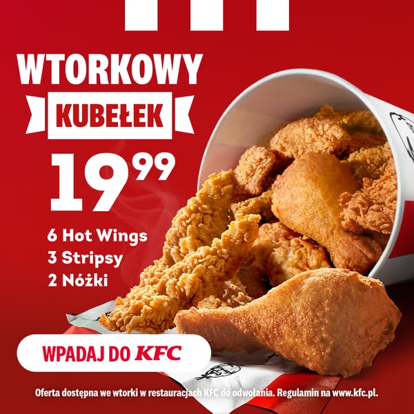 KFC Meta ad przykład rozpoczęty 2026-09-18: Wtorek z KFC, Wtorek z KFC, Wtorek z KFC