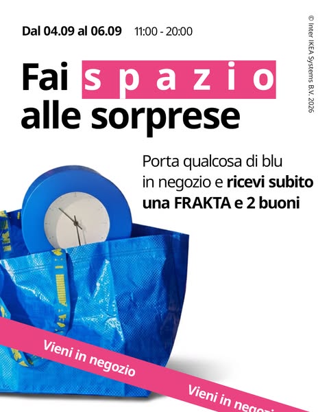 IKEA Meta ad example started 2026-08-24: Vieni in negozio
