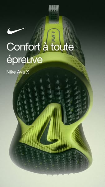 Nike Meta ad example started 2026-06-12: Plus de légèreté avec la Ava X, Plus de légèreté avec la Ava X