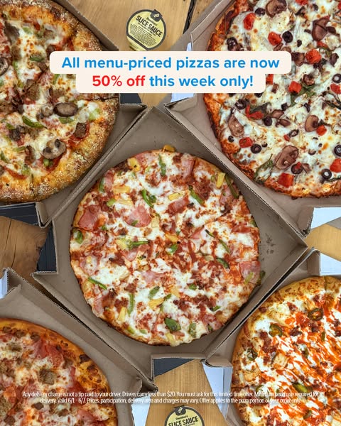 Domino's Pizza Meta ad example started 2026-06-03: Now through 6/7!, Now through 6/7!, Now through 6/7!