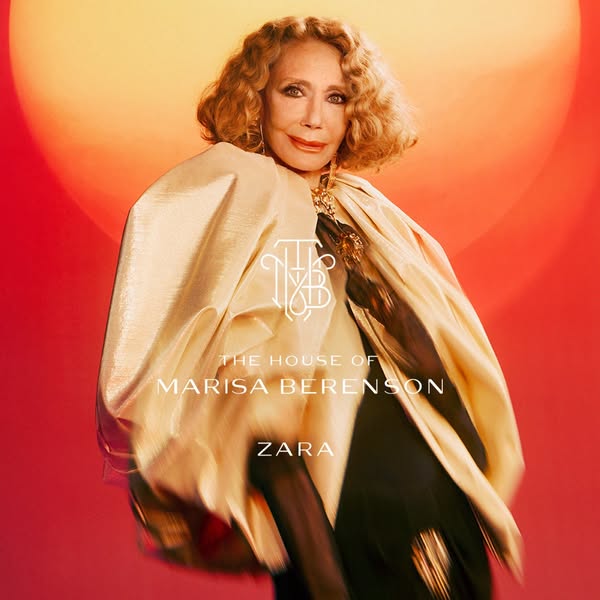 ZARA Meta ad example started 2026-06-05: MARISA BERENSON x ZARA, MARISA BERENSON x ZARA, MARISA BERENSON x ZARA, MARISA BERENSON x ZARA, MARISA BERENSON x ZARA